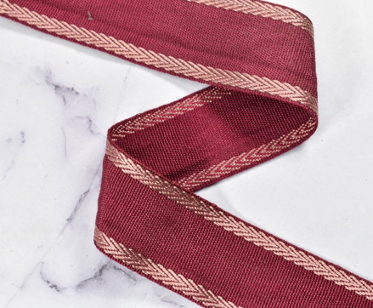 Jacquard Ribbon Trim Greek Metallic 1.50"