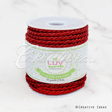 6Mm 2 Ply Metallic Twist Cord-25 Yds (Red)