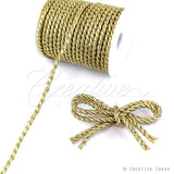 6Mm 2 Ply Twist Cords - 25 Yards (Gold)