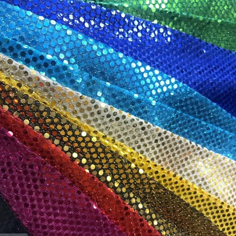 Confetti Dot Sequins Polyester Fabric - Round 6Mm Sequins, 45" Wide (1 Yard)