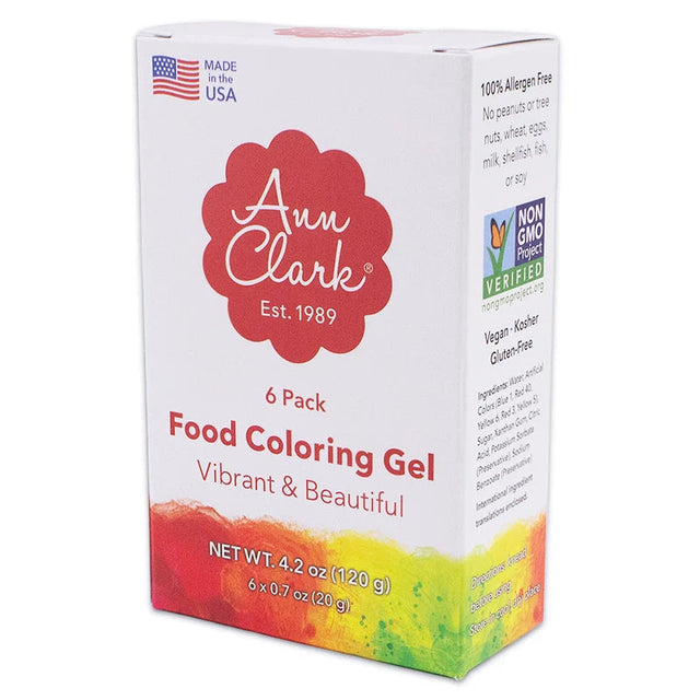 Ann Clark Food Coloring Gel 6-Pack – 0.70 oz Each