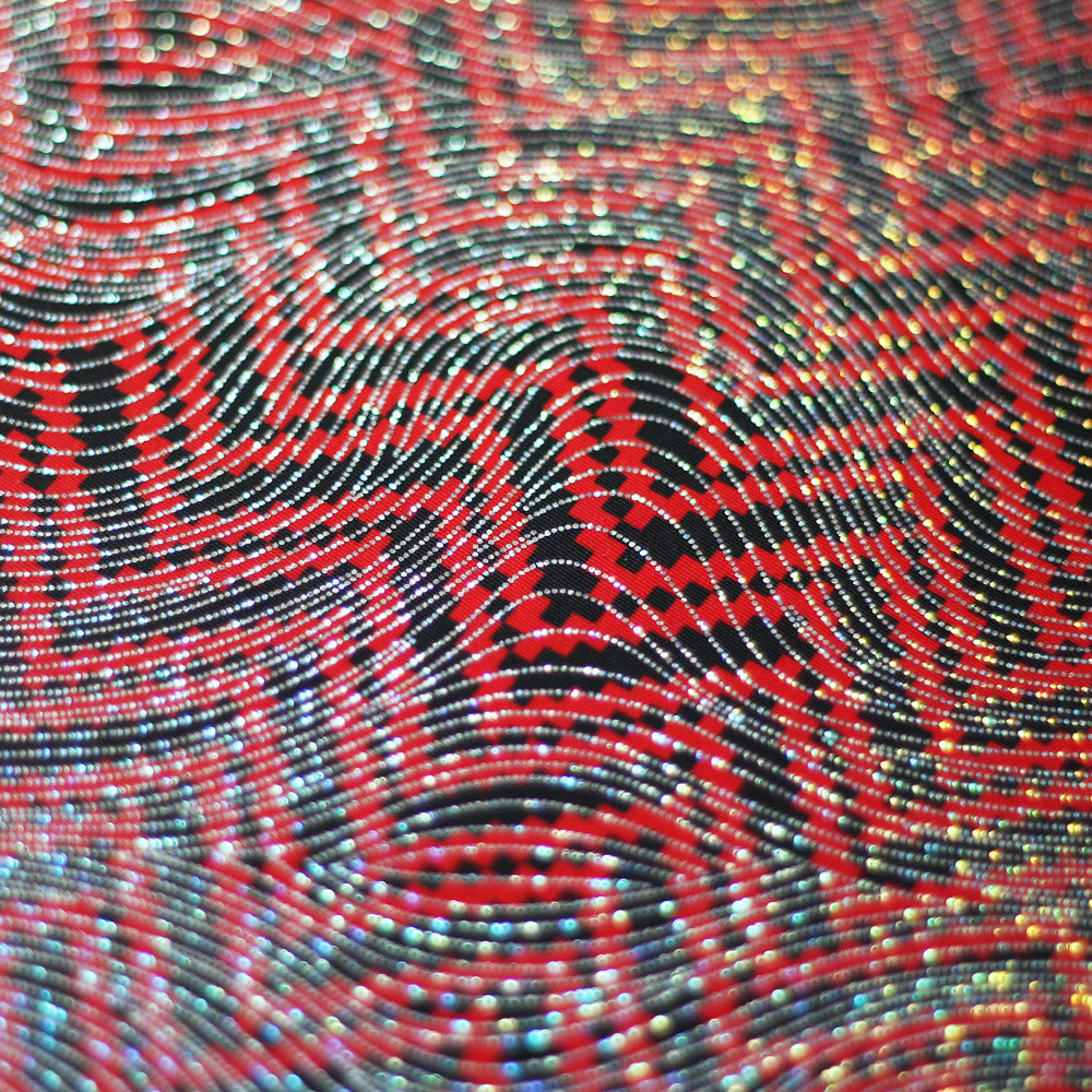 Zig Zag Racer Foil Polyester Spandex Fabric - Sparkly Chevron Foil Print, 58/60" Width (1 Yard)