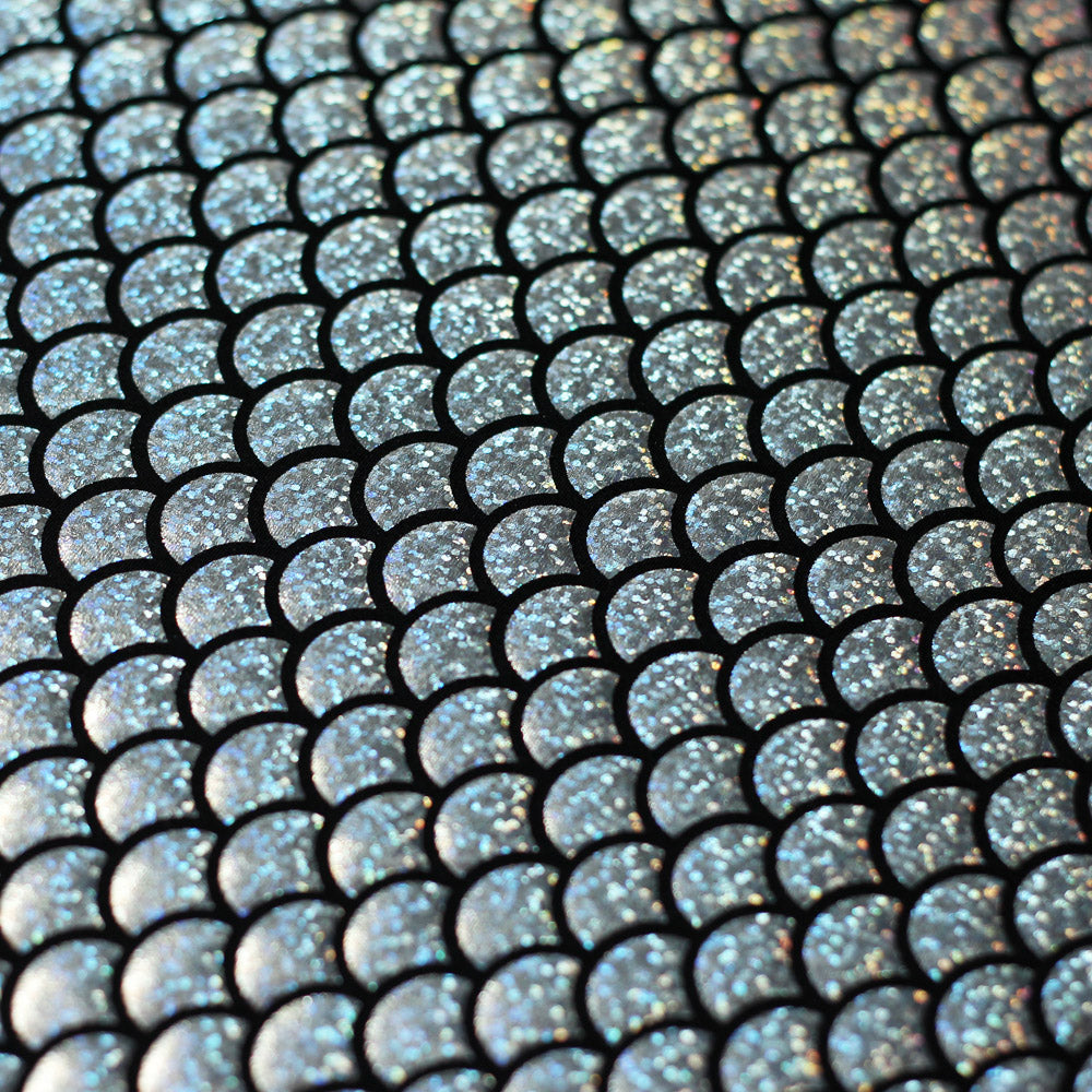 Mermaid Hologram Nylon Spandex Fabric - Assorted Colors Hologram Mermaid Fish-Scale, 58/60" Width (1 Yard)
