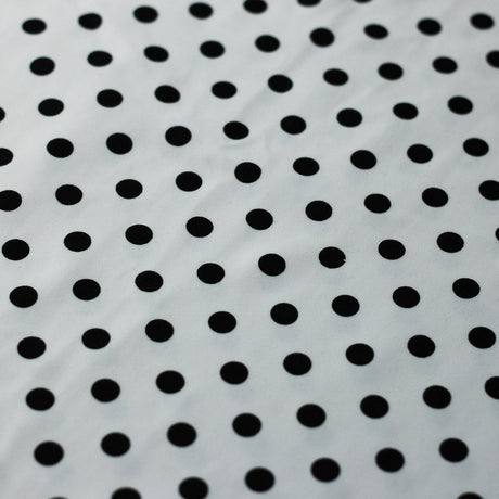 Polka Dots Nylon Spandex Fabric - Multiple Colors Small White Dots, 58/60" Width (1 Yard)