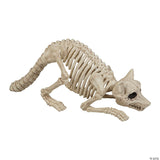 7 3/4" Raccoon Skeleton Plastic Outdoor Halloween Decoration