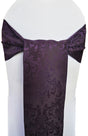 Jacquard Chair Sash 7.5x108 Eggplant