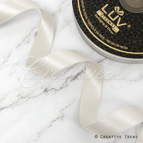 7/8" Double Face Satin-50 Yds (Antique White)
