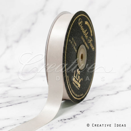 7/8" Double Face Satin-50 Yds (Antique White)