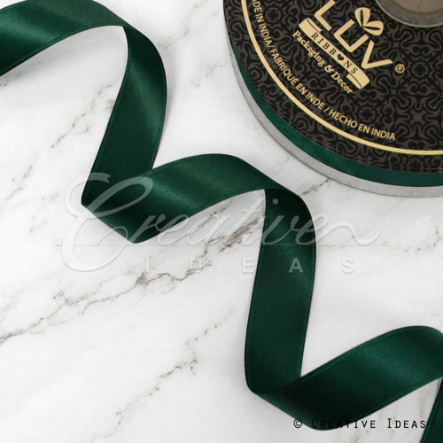 7/8" Double Face Satin-50 Yds (Hunter Green)
