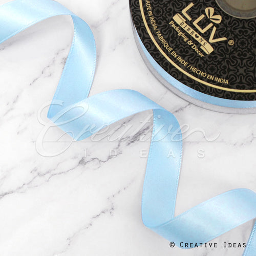 7/8" Double Face Satin-50 Yds (Light Blue)