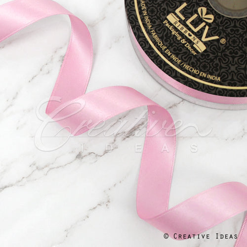 7/8" Double Face Satin-50 Yds (Pink)
