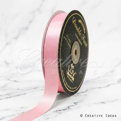 7/8" Double Face Satin-50 Yds (Pink)
