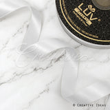 7/8" Double Face Satin-50 Yds (White)