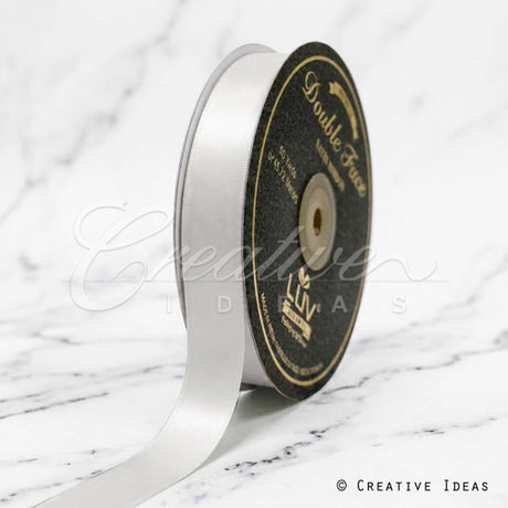 7/8" Double Face Satin-50 Yds (White)