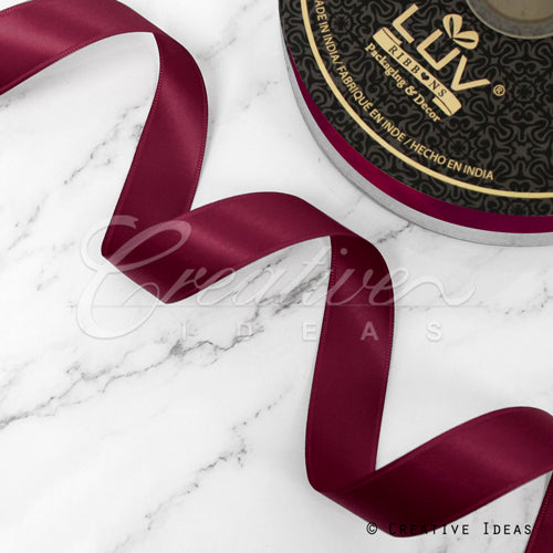 7/8" Double Face Satin-50 Yds (Wine)