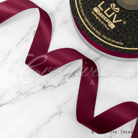 7/8" Double Face Satin-50 Yds (Wine)