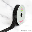 7/8" Glitter Grosgrain Ribbon-10 Yds (Black)