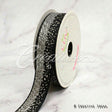 7/8" Glitter Sparkle Sands Grosgrain-10 Yds (Black/Silver)