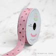 7/8" Grosgrain Dots Cut-Out Ribbon-10 Yds (Mauve)