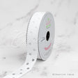 7/8" Grosgrain Dots Cut-Out Ribbon-10 Yds (White)