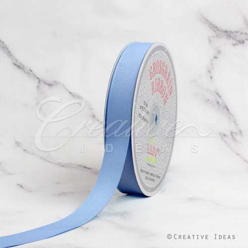 7/8" Grosgrain Ribbon - 50 Yards (Denim Blue)