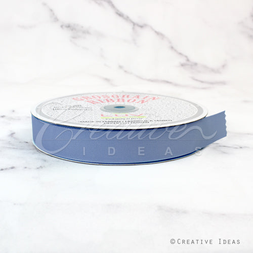 7/8" Grosgrain Ribbon - 50 Yards (Denim Blue)