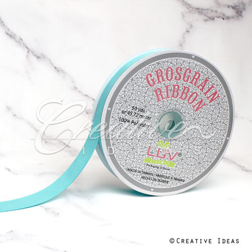 7/8" Grosgrain Ribbon - 50 Yards (Aqua)