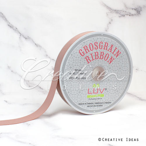 7/8" Grosgrain Ribbon - 50 Yards (Blush)
