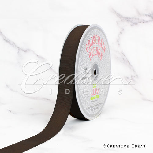 7/8" Grosgrain Ribbon - 50 Yards (Brown)