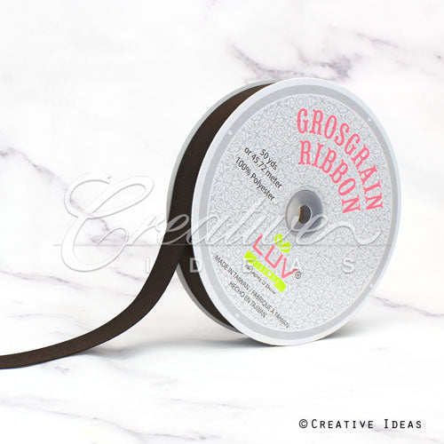 7/8" Grosgrain Ribbon - 50 Yards (Brown)