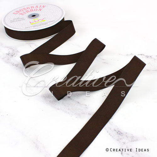 7/8" Grosgrain Ribbon - 50 Yards (Brown)