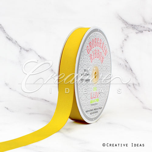 7/8" Grosgrain Ribbon - 50 Yards (Canary)