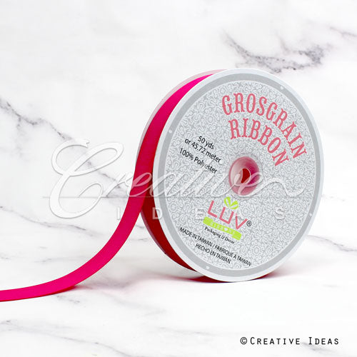 7/8" Grosgrain Ribbon - 50 Yards (Hot Pink)