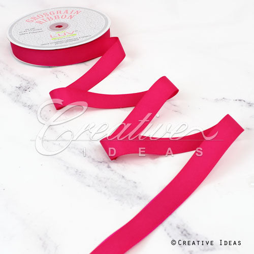 7/8" Grosgrain Ribbon - 50 Yards (Hot Pink)