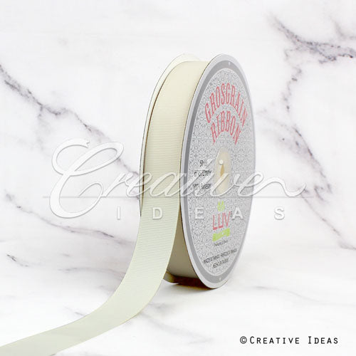 7/8" Grosgrain Ribbon - 50 Yards (Ivory)