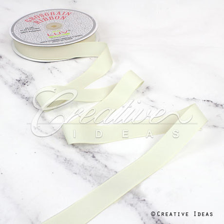7/8" Grosgrain Ribbon - 50 Yards (Ivory)