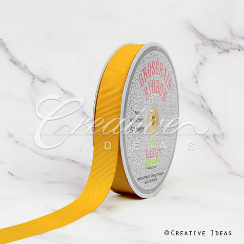 7/8" Grosgrain Ribbon - 50 Yards (Light Gold)