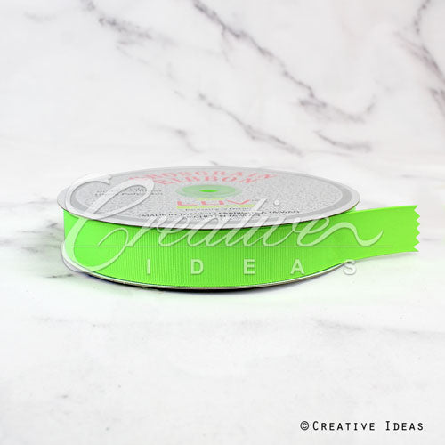 7/8" Grosgrain Ribbon - 50 Yards (Neon Green)