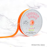 7/8" Grosgrain Ribbon - 50 Yards (Neon Orange)