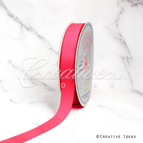 7/8" Grosgrain Ribbon - 50 Yards (Neon Pink)
