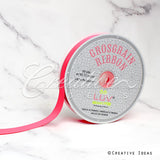 7/8" Grosgrain Ribbon - 50 Yards (Neon Pink)