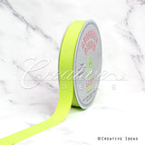 7/8" Grosgrain Ribbon - 50 Yards (Neon Yellow)