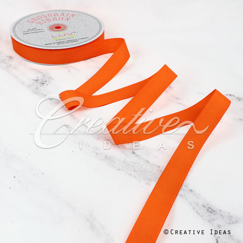 7/8" Grosgrain Ribbon - 50 Yards (Orange)