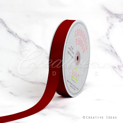 7/8" Grosgrain Ribbon - 50 Yards (Scarlet Red)
