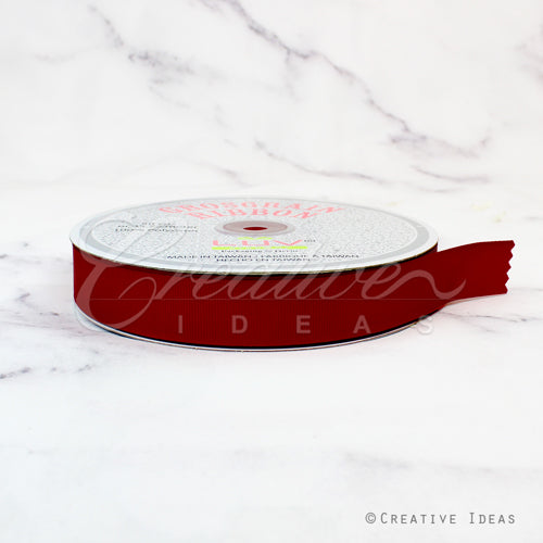 7/8" Grosgrain Ribbon - 50 Yards (Scarlet Red)