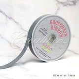 7/8" Grosgrain Ribbon - 50 Yards (Silver)