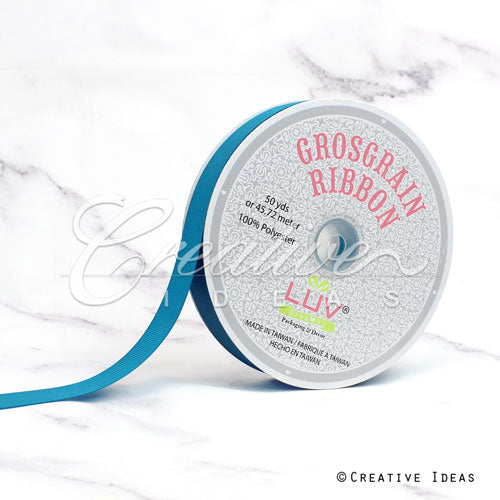 7/8" Grosgrain Ribbon - 50 Yards (Turquoise)
