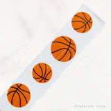 7/8" Grosgrain Sports Ribbon - 10 Yards (Basketball)