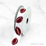 7/8" Grosgrain Sports Ribbon - 10 Yards (Football)
