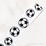 7/8" Grosgrain Sports Ribbon - 10 Yards (Soccer)
